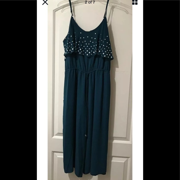 Michael Kors jumpsuit luxe teal L - Picture 2 of 7